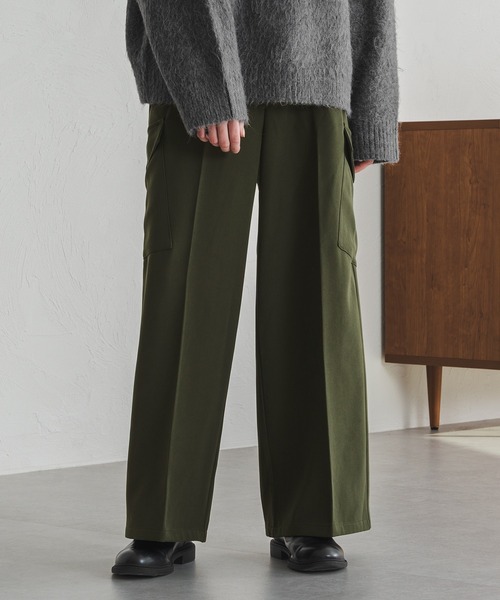 selle glant（セレグランテ）の「WIDE STRAIGHT MILITARY SLACKS/ワイドストレートミリタリースラックス（スラックス・メンズ・ブラック/カーキ・SMALL/MEDIUM/LARGE）」の11枚目の写真