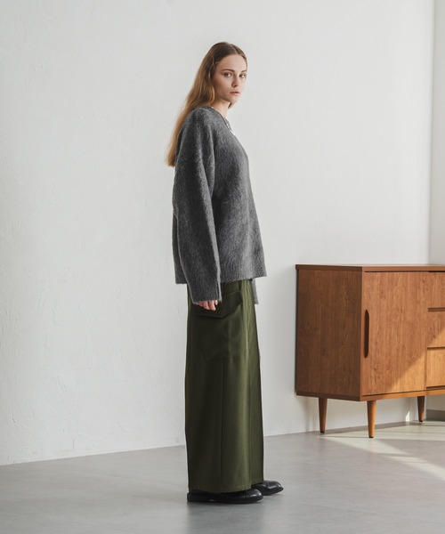 selle glant（セレグランテ）の「WIDE STRAIGHT MILITARY SLACKS/ワイドストレートミリタリースラックス（スラックス・メンズ・ブラック/カーキ・SMALL/MEDIUM/LARGE）」の16枚目の写真