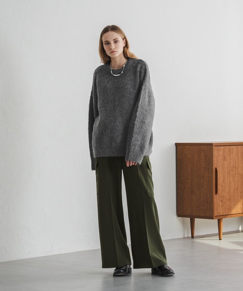 selle glant（セレグランテ）の「WIDE STRAIGHT MILITARY SLACKS/ワイドストレートミリタリースラックス（スラックス・メンズ・ブラック/カーキ・SMALL/MEDIUM/LARGE）」の15枚目の写真