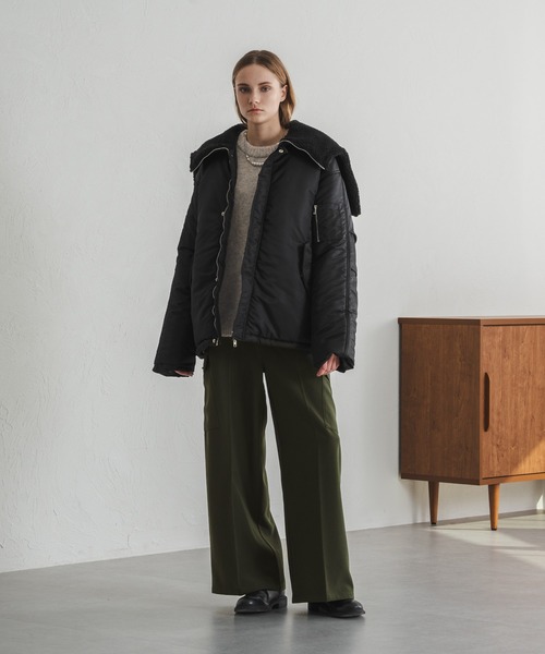 selle glant（セレグランテ）の「WIDE STRAIGHT MILITARY SLACKS/ワイドストレートミリタリースラックス（スラックス・メンズ・ブラック/カーキ・SMALL/MEDIUM/LARGE）」の17枚目の写真