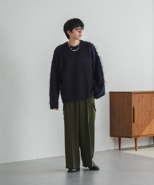 selle glant（セレグランテ）の「WIDE STRAIGHT MILITARY SLACKS/ワイドストレートミリタリースラックス（スラックス・メンズ・ブラック/カーキ・SMALL/MEDIUM/LARGE）」の22枚目の写真