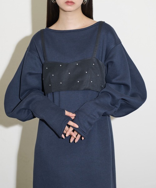 THE YOn（ザヨン）の「ドットスタッズビスチェ（その他トップス・レディース・オリーブ/チャコールグレー/ネイビー・FREE）」の8枚目の写真