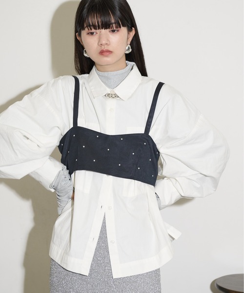 THE YOn（ザヨン）の「ドットスタッズビスチェ（その他トップス・レディース・オリーブ/チャコールグレー/ネイビー・FREE）」の6枚目の写真