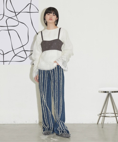 THE YOn（ザヨン）の「ドットスタッズビスチェ（その他トップス・レディース・オリーブ/チャコールグレー/ネイビー・FREE）」の17枚目の写真