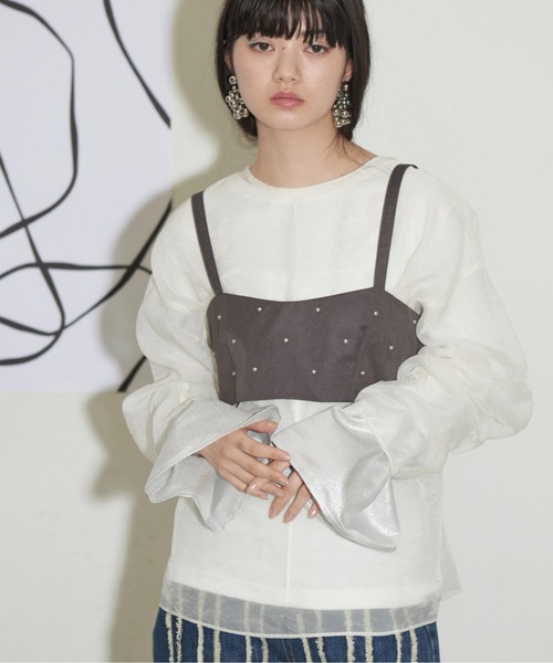 THE YOn（ザヨン）の「ドットスタッズビスチェ（その他トップス・レディース・オリーブ/チャコールグレー/ネイビー・FREE）」の9枚目の写真