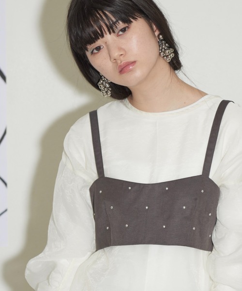 THE YOn（ザヨン）の「ドットスタッズビスチェ（その他トップス・レディース・オリーブ/チャコールグレー/ネイビー・FREE）」の10枚目の写真