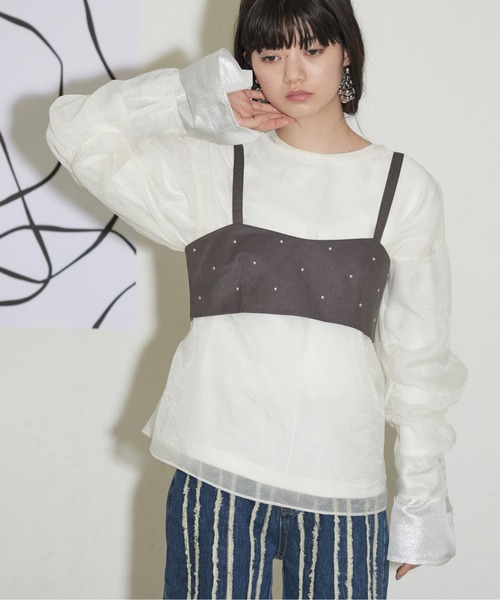 THE YOn（ザヨン）の「ドットスタッズビスチェ（その他トップス・レディース・オリーブ/チャコールグレー/ネイビー・FREE）」の11枚目の写真