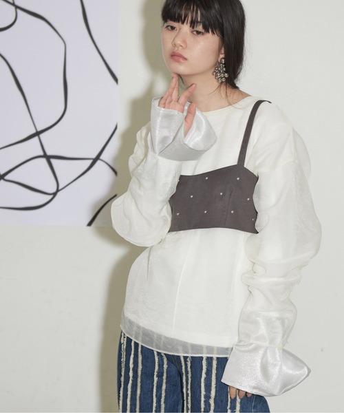 THE YOn（ザヨン）の「ドットスタッズビスチェ（その他トップス・レディース・オリーブ/チャコールグレー/ネイビー・FREE）」の13枚目の写真