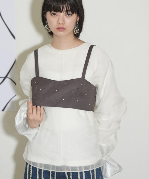 THE YOn（ザヨン）の「ドットスタッズビスチェ（その他トップス・レディース・オリーブ/チャコールグレー/ネイビー・FREE）」の12枚目の写真