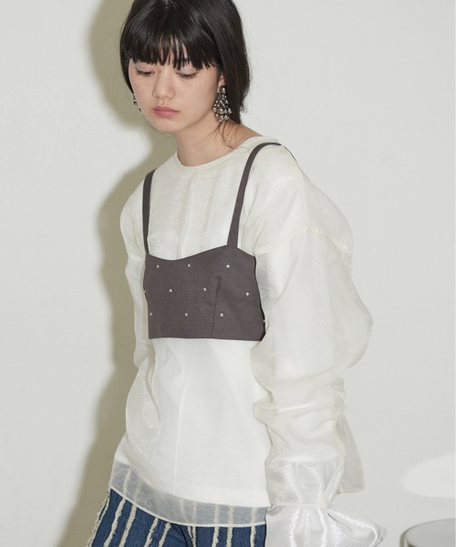 THE YOn（ザヨン）の「ドットスタッズビスチェ（その他トップス・レディース・オリーブ/チャコールグレー/ネイビー・FREE）」の15枚目の写真