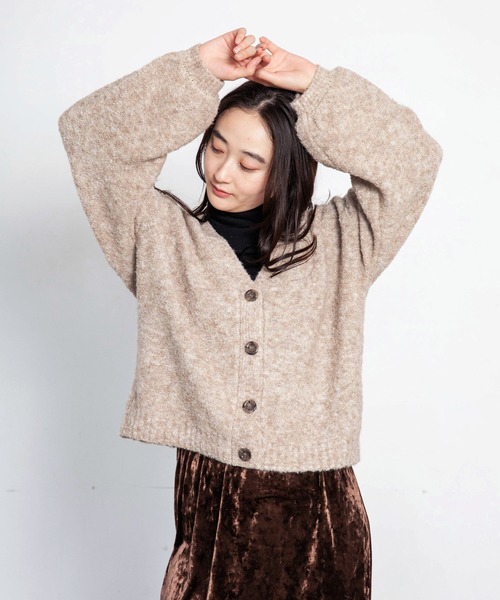 LIENCOEUR（リアンクール）の「ボリュームスリーブカーデ（カーディガン/ボレロ・レディース・オフホワイト/ベージュ/グリーン・FREE）」の15枚目の写真