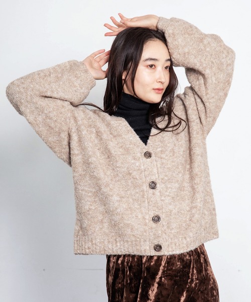 LIENCOEUR（リアンクール）の「ボリュームスリーブカーデ（カーディガン/ボレロ・レディース・オフホワイト/ベージュ/グリーン・FREE）」の16枚目の写真