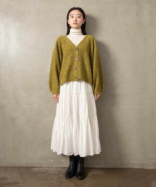 LIENCOEUR（リアンクール）の「ボリュームスリーブカーデ（カーディガン/ボレロ・レディース・オフホワイト/ベージュ/グリーン・FREE）」の20枚目の写真