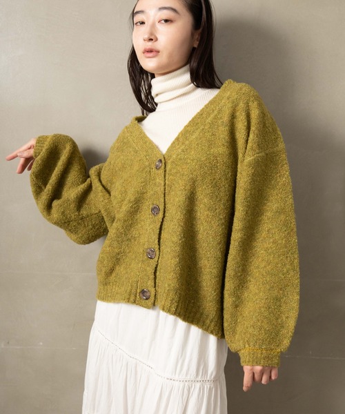 LIENCOEUR（リアンクール）の「ボリュームスリーブカーデ（カーディガン/ボレロ・レディース・オフホワイト/ベージュ/グリーン・FREE）」の6枚目の写真