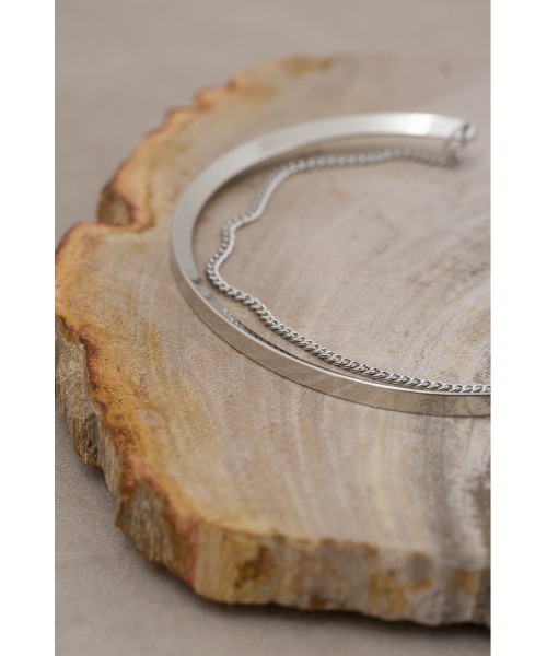 AZUL by moussy(アズールバイマウジー)の「チェーンコンビネーションナローバングル(バングル/リストバンド・レディース・シルバー/ゴールド系その他・FREE)」の9枚目の写真