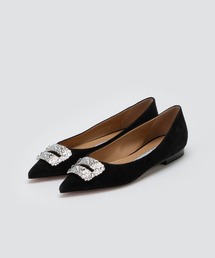 6cm底 pellico アネッリ スウェード 黒 【22.5】 ポインテッド PELLICO アネッリソレッラ スムース パンプス 6.5cm BLACK