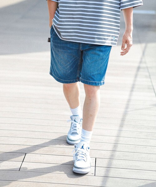 Gramicci（グラミチ）の「GRAMICCI × BEAMS / 別注 コーデュラデニム ショーツ（デニムパンツ・メンズ・インディゴブルー/ワンウォッシュ・S/M/L/XL）」の4枚目の写真