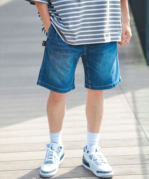 Gramicci（グラミチ）の「GRAMICCI × BEAMS / 別注 コーデュラデニム ショーツ（デニムパンツ・メンズ・インディゴブルー/ワンウォッシュ・S/M/L/XL）」の5枚目の写真