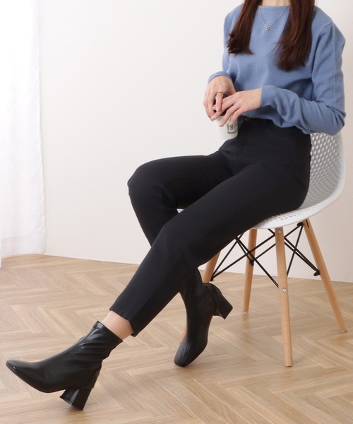 Lace Ladies(レースレディース)の「裏起毛あり/なし 選べる2タイプ ハイウエストストレートデニムパンツ(デニムパンツ・レディース・ブラック系2/ベージュ系1/アイボリー系1/アイボリー系2/ブラック系1/ベージュ系2・M/S/XL)」の11枚目の写真