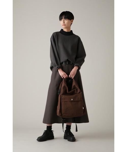MHL.(エムエイチエル)の「SOFT COTTON CANVAS(バックパック/リュック・レディース・ブラック/ブラウン・FREE)」の5枚目の写真