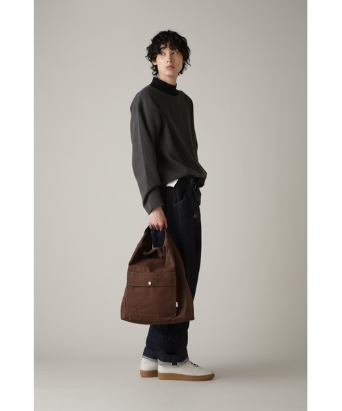 MHL.(エムエイチエル)の「SOFT COTTON CANVAS(バックパック/リュック・レディース・ブラック/ブラウン・FREE)」の9枚目の写真