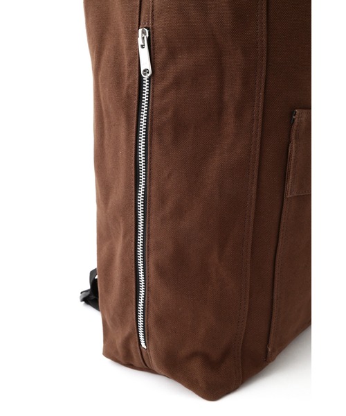 MHL.(エムエイチエル)の「SOFT COTTON CANVAS(バックパック/リュック・レディース・ブラック/ブラウン・FREE)」の16枚目の写真