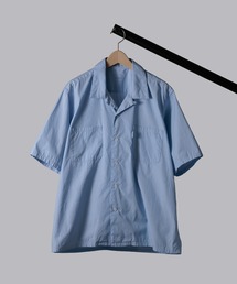 S H（エスエイチ）の「【 S H / エスエイチ 】SHORT SLEEVE OPEN COLLAR SHIRT (STRIPES) / ショート スリーブ オープンカラー シャツ（シャツ/ブラウス・メンズ）」