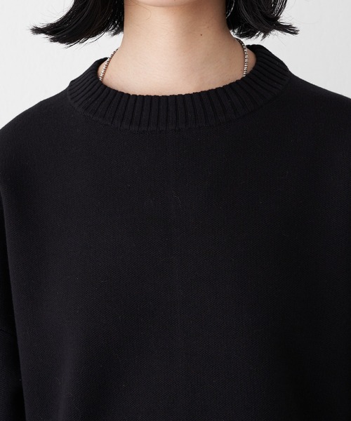 SHENERY（シーナリー）の「スウェットライクニットプルオーバー（ニット/セーター・レディース・ブラック/オフホワイト/オレンジ/ミント・FREE）」の8枚目の写真