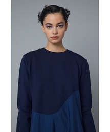 美品✨ヘリンドットサイ　メニーギャザージャンプスーツ　グレー　36 HeRIN.CYE（ヘリンドットサイ）の「Many gather dress メニー