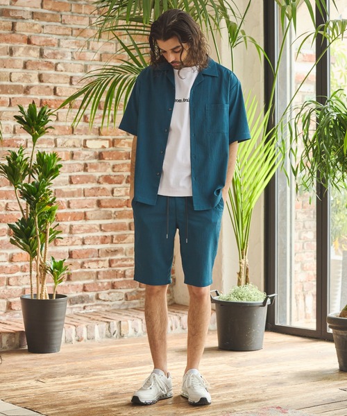 RATTLE TRAP（ラトルトラップ）の「楊柳カチオン半袖開襟シャツ（シャツ/ブラウス・メンズ・ブラック/ベージュ/ブラウン/グリーン・S/M/L/LL）」の6枚目の写真