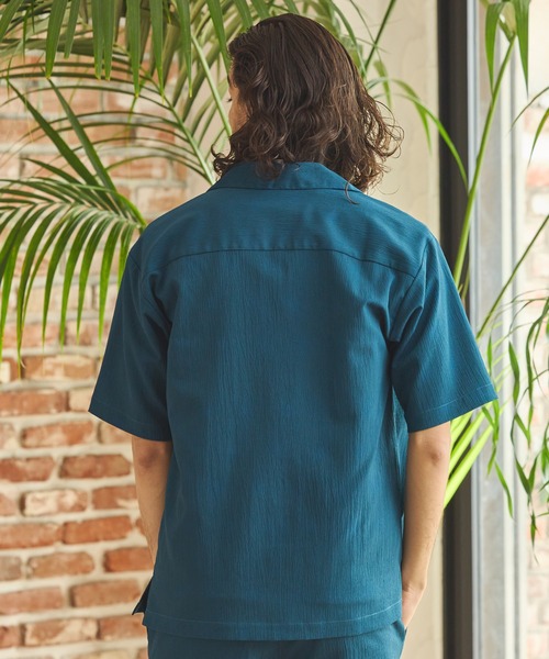 RATTLE TRAP（ラトルトラップ）の「楊柳カチオン半袖開襟シャツ（シャツ/ブラウス・メンズ・ブラック/ベージュ/ブラウン/グリーン・S/M/L/LL）」の15枚目の写真