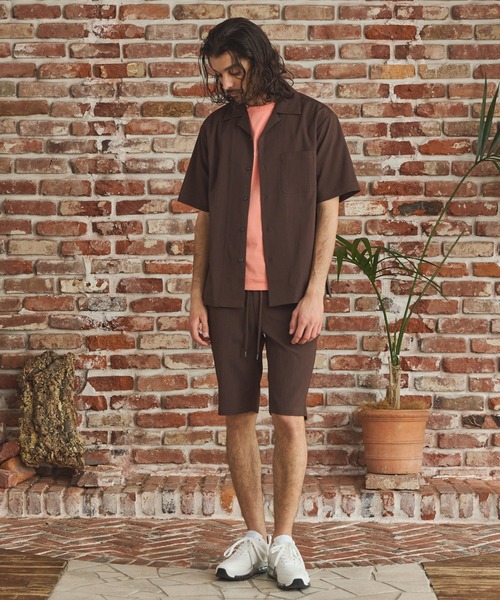 RATTLE TRAP（ラトルトラップ）の「楊柳カチオン半袖開襟シャツ（シャツ/ブラウス・メンズ・ブラック/ベージュ/ブラウン/グリーン・S/M/L/LL）」の7枚目の写真