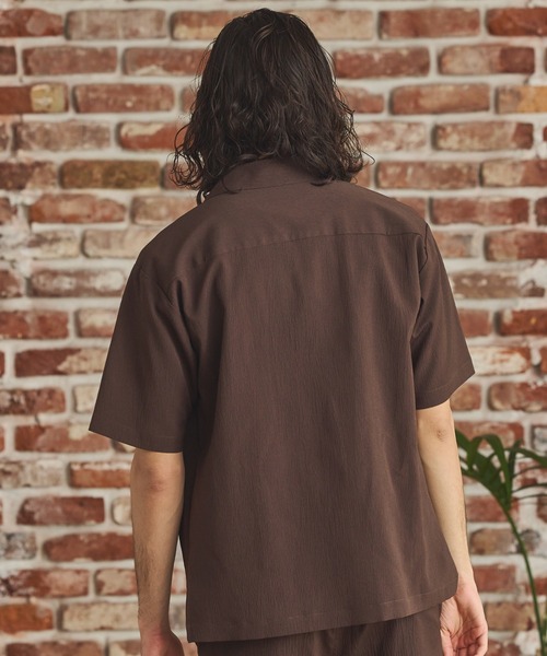 RATTLE TRAP（ラトルトラップ）の「楊柳カチオン半袖開襟シャツ（シャツ/ブラウス・メンズ・ブラック/ベージュ/ブラウン/グリーン・S/M/L/LL）」の18枚目の写真