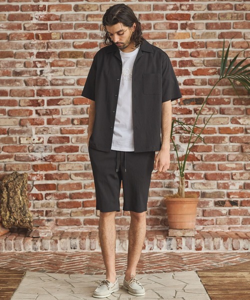 RATTLE TRAP（ラトルトラップ）の「楊柳カチオン半袖開襟シャツ（シャツ/ブラウス・メンズ・ブラック/ベージュ/ブラウン/グリーン・S/M/L/LL）」の8枚目の写真