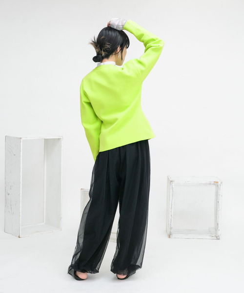 KBF（ケイビーエフ）の「リングドットボタンニットカーディガン（カーディガン/ボレロ・レディース・レッド系その他/ライトベージュ/イエロー系その他・ONE）」の21枚目の写真