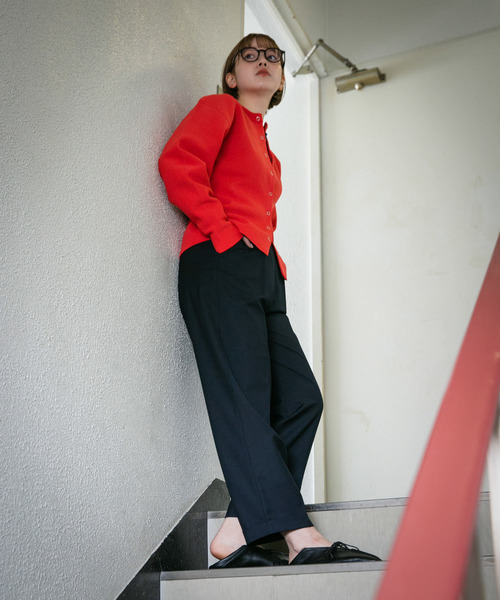 KBF（ケイビーエフ）の「リングドットボタンニットカーディガン（カーディガン/ボレロ・レディース・レッド系その他/ライトベージュ/イエロー系その他・ONE）」の8枚目の写真