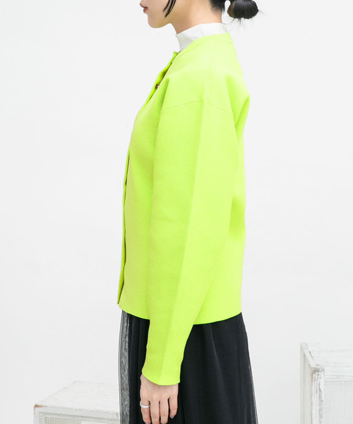 KBF（ケイビーエフ）の「リングドットボタンニットカーディガン（カーディガン/ボレロ・レディース・レッド系その他/ライトベージュ/イエロー系その他・ONE）」の5枚目の写真