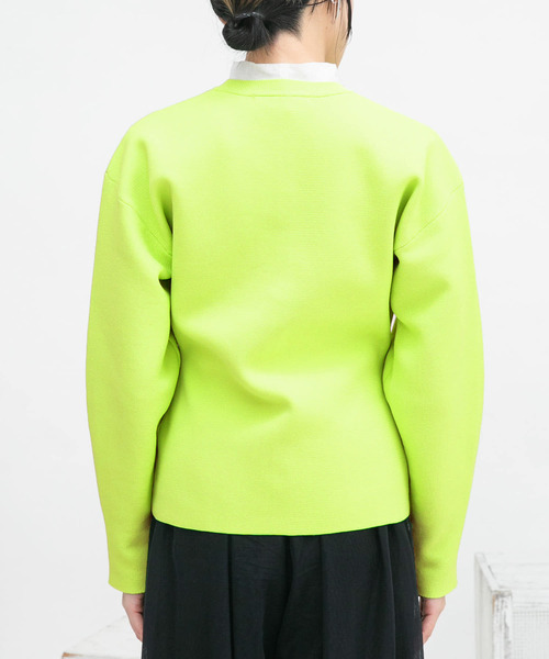 KBF（ケイビーエフ）の「リングドットボタンニットカーディガン（カーディガン/ボレロ・レディース・レッド系その他/ライトベージュ/イエロー系その他・ONE）」の6枚目の写真