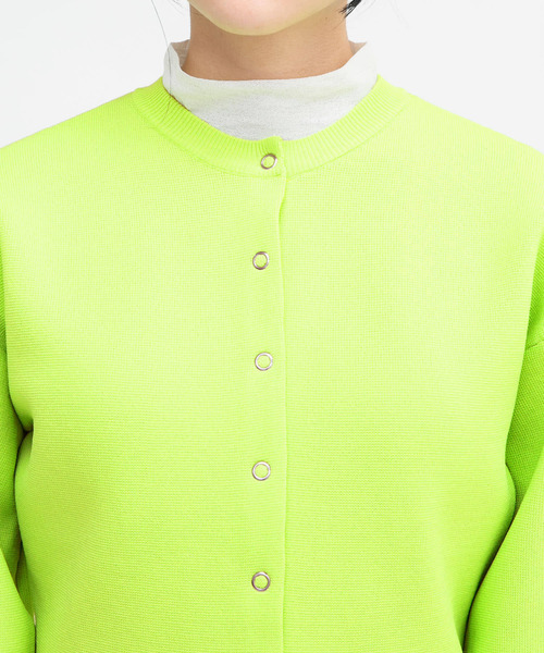 KBF（ケイビーエフ）の「リングドットボタンニットカーディガン（カーディガン/ボレロ・レディース・レッド系その他/ライトベージュ/イエロー系その他・ONE）」の4枚目の写真