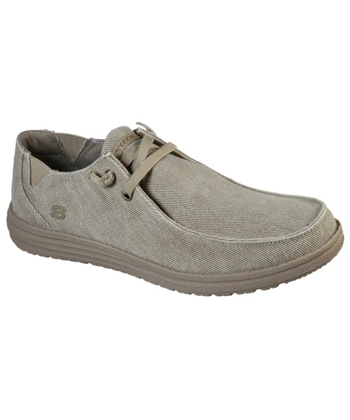 SKECHERS(スケッチャーズ)の「SKECHERS MELSON - RAYMON / スケッチャーズ メルソン - レイモン(スニーカー・メンズ・ナチュラル/ブラック・27.5cm/27cm/26cm/25.5cm/26.5cm/25cm/28cm)」の2枚目の写真