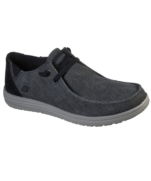 SKECHERS(スケッチャーズ)の「SKECHERS MELSON - RAYMON / スケッチャーズ メルソン - レイモン(スニーカー・メンズ・ナチュラル/ブラック・27.5cm/27cm/26cm/25.5cm/26.5cm/25cm/28cm)」の1枚目の写真