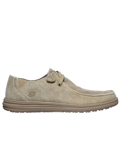 SKECHERS(スケッチャーズ)の「SKECHERS MELSON - RAYMON / スケッチャーズ メルソン - レイモン(スニーカー・メンズ・ナチュラル/ブラック・27.5cm/27cm/26cm/25.5cm/26.5cm/25cm/28cm)」の4枚目の写真