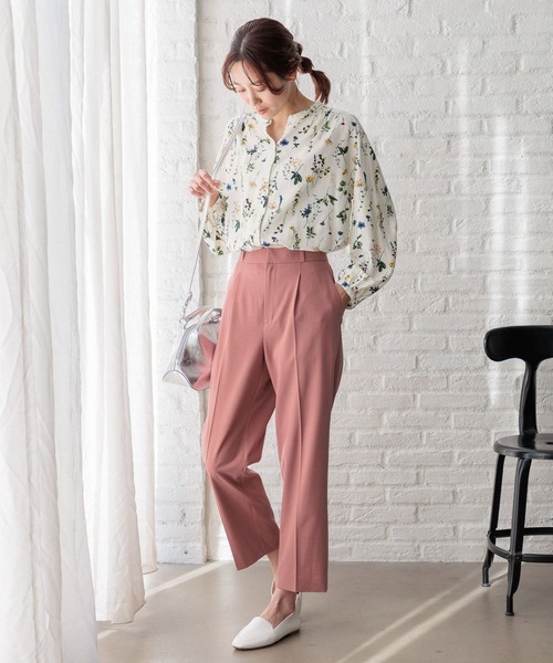 GLOBAL WORK（グローバルワーク）の「ウツクシルエットプレミアムスリムストレート/986647（その他パンツ・レディース・ブラック/ネイビー/ライトグリーン/モカ/ピンク系6/ベージュ/ミント・X-SMALL/SMALL/MEDIUM/LARGE/X-LARGE）」の12枚目の写真