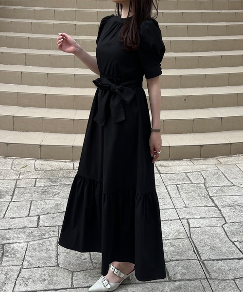 JUNOAH（ジュノア）の「リボンティアードワンピース（ワンピース