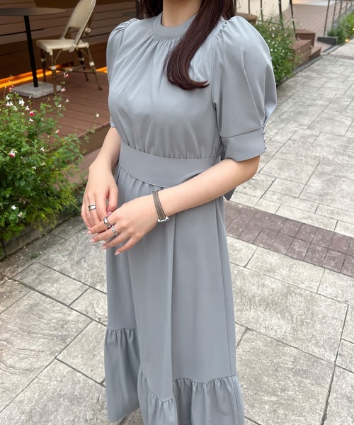 JUNOAH（ジュノア）の「リボンティアードワンピース（ワンピース