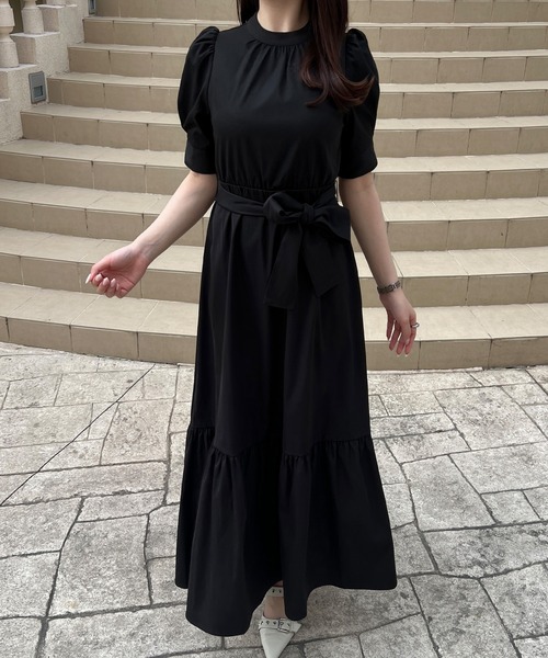 JUNOAH（ジュノア）の「リボンティアードワンピース（ワンピース
