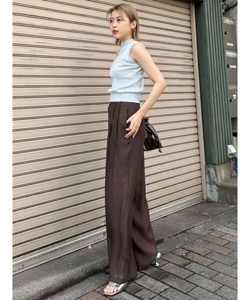 MURUA(ムルーア)の「ベーシックニットタンク(タンクトップ・レディース・ホワイト/ライトブルー/ブラック/ピンク・FREE)」の10枚目の写真