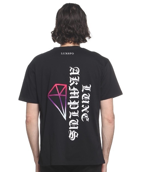 【セール】【当店独占販売】 LUXEAKMPLUS (リュクスエイケイエムプラス) ハーフダイヤ クルーネック 半袖 Ｔシャツ LALAT24014SZ ブランド メンズ 男性 トップス（Tシャツ/カットソー）｜LUXEAKMPLUS（リュクスエイケイエムプラス）