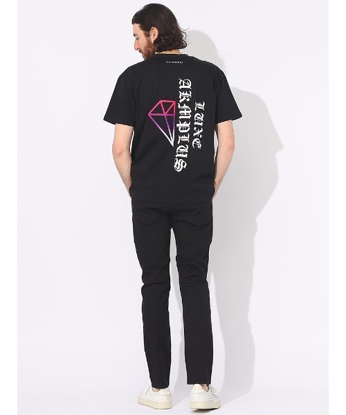 【セール】【当店独占販売】 LUXEAKMPLUS (リュクスエイケイエムプラス) ハーフダイヤ クルーネック 半袖 Ｔシャツ LALAT24014SZ ブランド メンズ 男性 トップス（Tシャツ/カットソー）｜LUXEAKMPLUS（リュクスエイケイエムプラス）