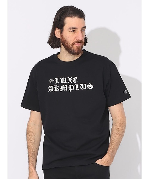 【セール】【当店独占販売】 LUXEAKMPLUS (リュクスエイケイエムプラス) ハーフダイヤ クルーネック 半袖 Ｔシャツ LALAT24014SZ ブランド メンズ 男性 トップス（Tシャツ/カットソー）｜LUXEAKMPLUS（リュクスエイケイエムプラス）